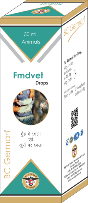 FMDVET DROPS Homoeopathy Medicine Used For Treatment in Animals
