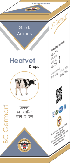 HEATVET DROPS Homeopathic Medicine For treatment of Hormones in animals