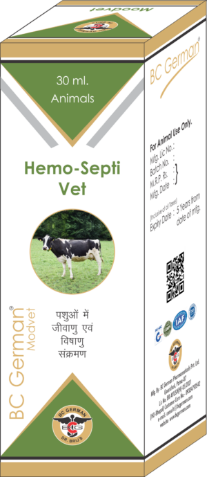 HEMO-SEPTI VET DROPS Homeopathic Medicine used for Treatment of Viral infection in Animals